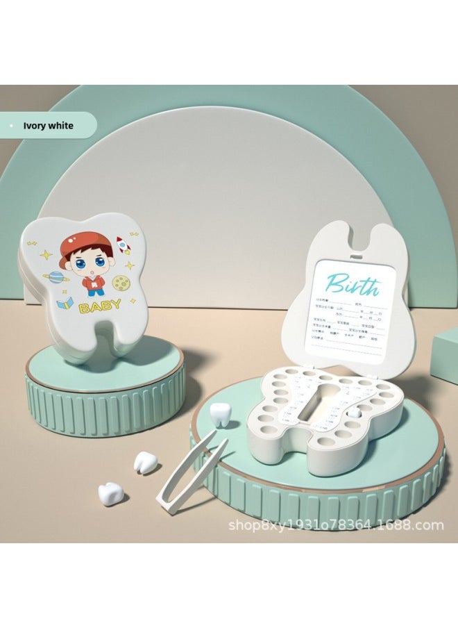 Generic Children's Teeth Storage Box Teeth Collection Box Boy Baby's Teeth Dropped And Teeth Replacement Collection And Preservation Memorial Box Girl-Specifications:White Girl  - Image 5