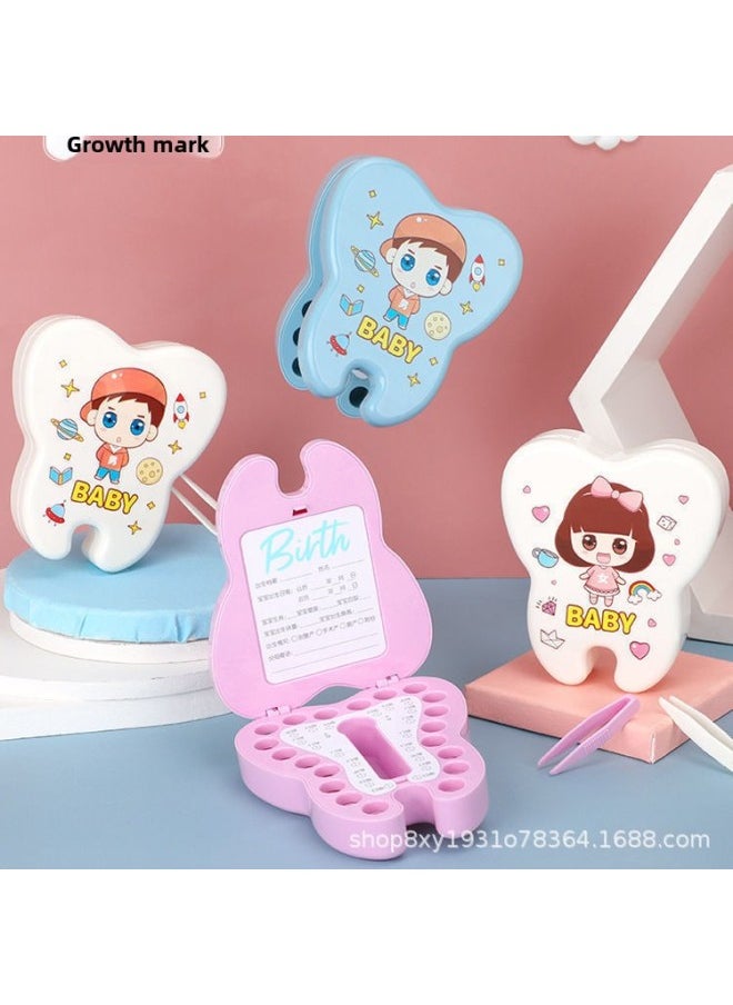Generic Children's Teeth Storage Box Teeth Collection Box Boy Baby's Teeth Dropped And Teeth Replacement Collection And Preservation Memorial Box Girl-Specifications:White Girl  - Image 3