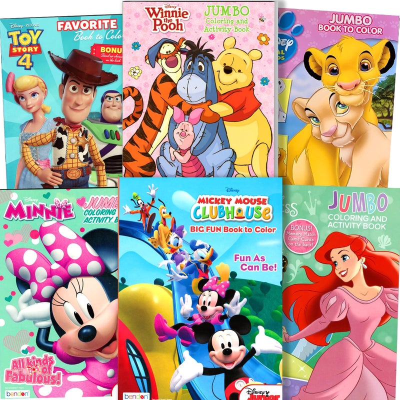 Bendon Disney Classics Coloring and Activity Books for Kids â€“ Bulk Coloring Bundle with Mickey Mouse, Minnie, Ariel Featuring Stickers, Activities, Mazes, Games, Puzzles, and More - Image 1
