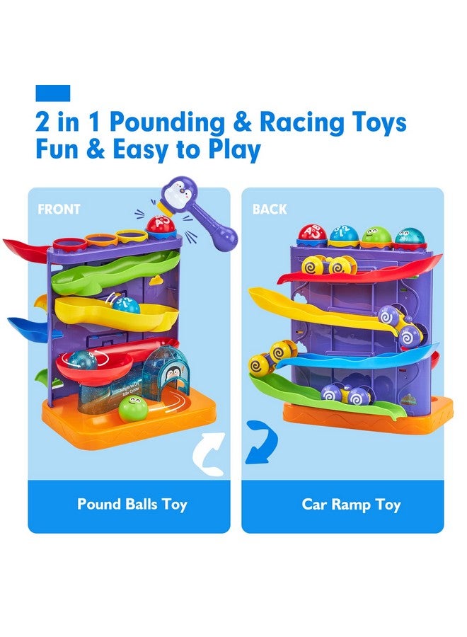 هاهالاند ألعاب هاهالاند للأطفال الصغار لعمر سنة واحدة، هدية عيد ميلاد، لعبة كرة 2 في 1، ومنحدر سيارة، ومسار سباق، وتعلم نشط، وألعاب مونتيسوري التنموية المبكرة، هدايا عيد ميلاد للأطفال بعمر سنة واحدة - Image 2