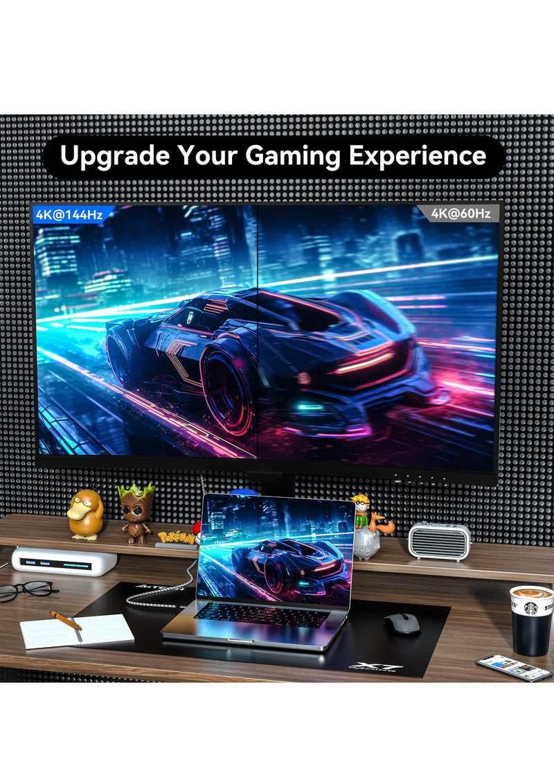 Generic - USB C to DisplayPort 1.4 Cable, (8K@60Hz, 4K@165Hz/144Hz/120Hz) Non-Bidirectional Type C to DP Cable 6.6FT/2M 32.4Gbps 1.4 HBR3 Alt Mode Video Adapter for MacBook Pro Mac Mini, XPS 15 - Image 1