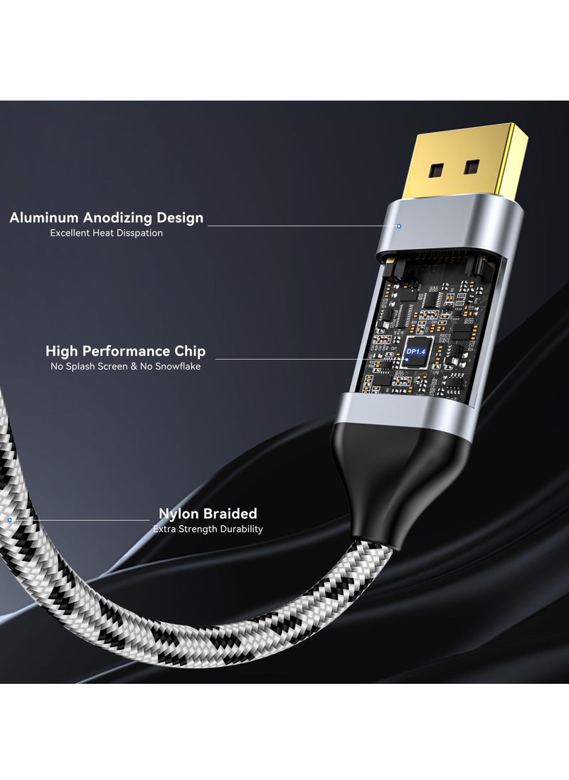 Generic - USB C to DisplayPort 1.4 Cable, (8K@60Hz, 4K@165Hz/144Hz/120Hz) Non-Bidirectional Type C to DP Cable 6.6FT/2M 32.4Gbps 1.4 HBR3 Alt Mode Video Adapter for MacBook Pro Mac Mini, XPS 15 - Image 1