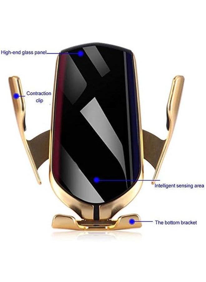 erorex - 10W Fast Qi Wireless Car Charger Automatic Clamping Wireless Car Charger Mount Infrared Auto Sens Wireless Charger 360°Rotating For All Mobile Phones That Support Qi Wireless Charging Silver - Image 1