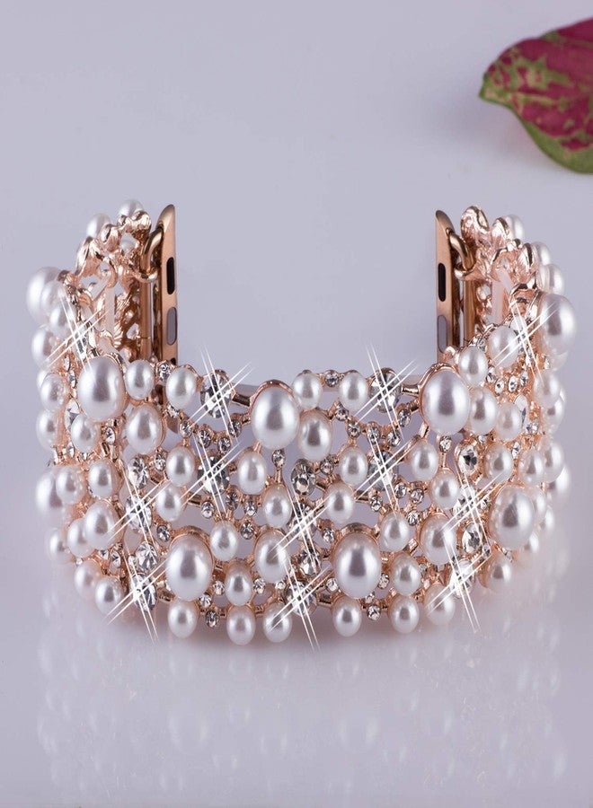 VIQIV Bling Bands Compatible with Apple Watch Band 38mm 40mm 41mm 42mm 44mm 45mm 49mm Iwatch Series SE 9 8 7 6 5 4 3 2 Ultra, Diamond Rhinestone Metal Pearl Dressy Bracelet Wristband Strap for Women - Image 5