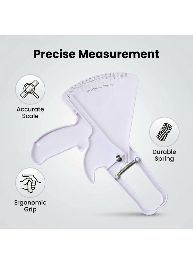 Bluejw ﻿Body Fat, Body Fat Calipers, Professional Skinfold Caliper, Fat Measure Clipper Combo, Body Fat Caliper Easy to Read, Body Fat Tester for Measuring Body Fat Percentage(white) - Image 5