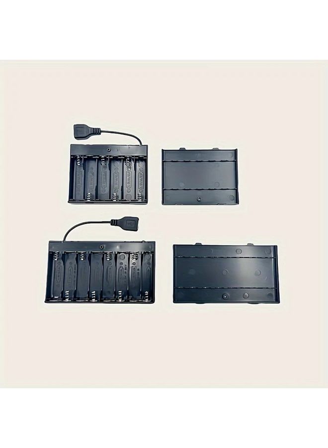 2Pcs 2 AA Battery Box Portable Power Supply Case For LED Strip Lights - Image 3