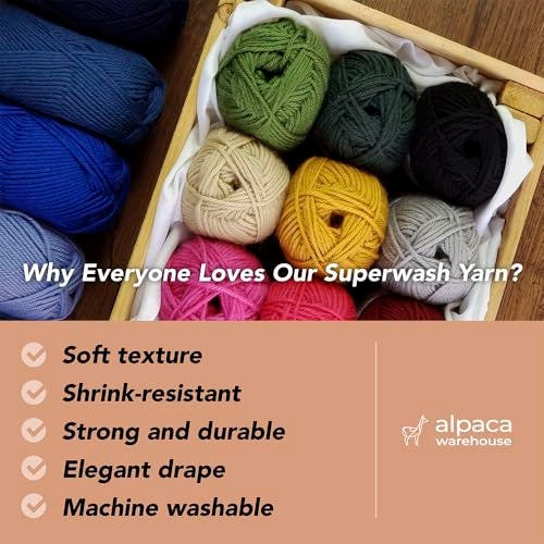 Alpaca Warehouse 100 Pure Wool Yarn Superwash Set of 3 Skeins 150 Grams DK Weight Sourced Directly from Peru Heavenly Soft and Perfect for Knitting and Crocheting Iron Gray - Image 3