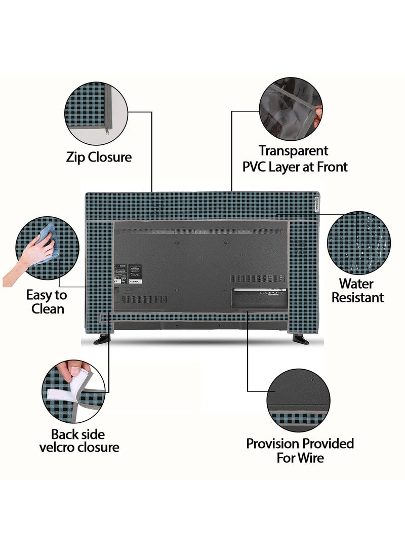 E-Retailer ERetailer Transparent LCDLED TV Protector Cover with Zipper Enclosure for 26 Inch Suitable for All Major Brand Model ColorBlack Size2553x17 Inches  - Image 5