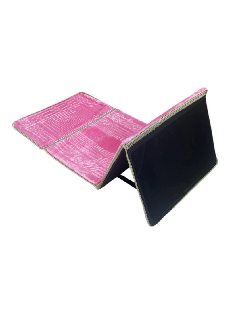 Padded, foldable prayer mat with backrest and carrying pocket - Image 2