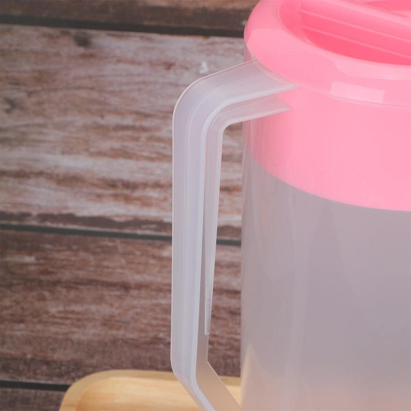 White Plastic 4000ml Large Capacity Cold Water Kettle With Lid And Measurement Scale - Image 5
