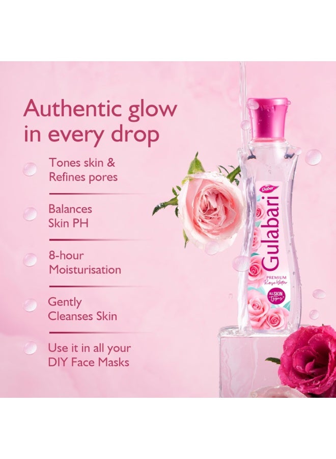 Dabur Gulabari Premium Rose Water with No Paraben for Cleansing and Toning, 120 ml - Image 2