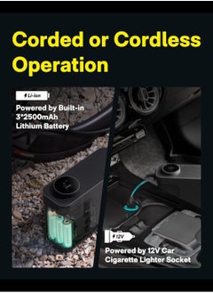HOTO Heavy-Duty Dual-Core Smart Inflator – HOTO Station for Inflate & Deflate with 9 Intelligent Modes, Corded & Cordless Use, 7500mAh Power, Fast Performance – Gray – QWCQB002  - Image 4