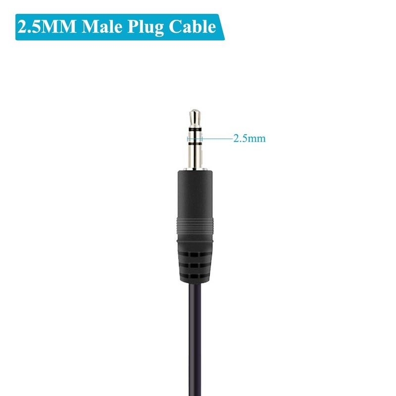 Fancasee (2 Pack) Replacement 2.5mm Male Plug to Bare Wire Open End TRS 3 Pole Stereo 2.5mm Plug Jack Connector Audio Cable for Headphone Headset Earphone Cable Repair - Image 3