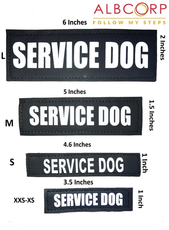 Albcorp Reflective Service Dog Patches with Hook Backing for Service Animal Vests /Harnesses Large (6 X 2) Inch - Image 3
