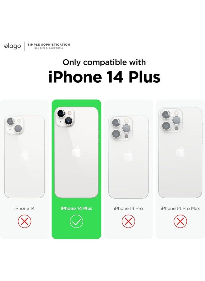 1 pcs iPhone 14 Plus Case, Liquid Silicone Case, Full Body Protective Cover, Shockproof, Slim Phone Case, Anti-Scratch Soft Microfiber Lining, 6.7 inch (White)  - Image 2