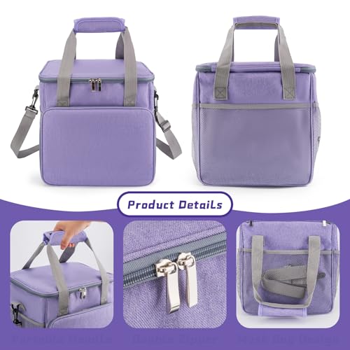 SMYV Pet Grooming Bag for Dog Grooming Supplies, Dog Tote Travel Bag for Pets Grooming Tools Kit Accessories - Light Purple - Image 4