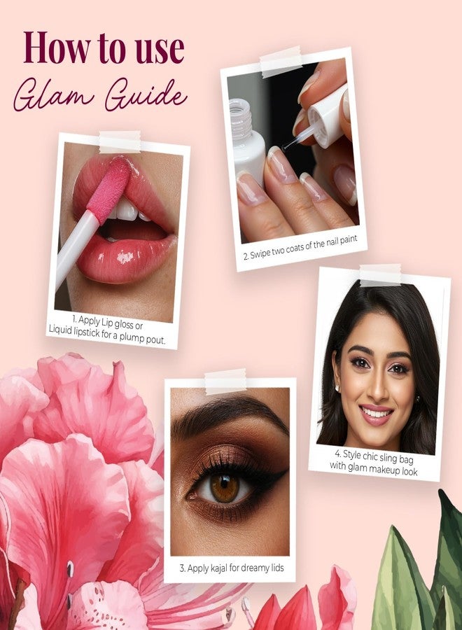 Just Herbs Naturally Chic Makeup Hamper | For Her | Makeup Gift Kit | Rakhi Gift - Kit of 5 + Chic Sling Bag - Image 5