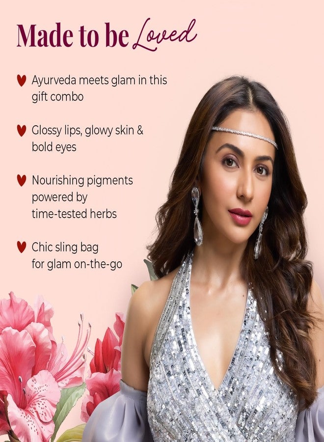 Just Herbs Naturally Chic Makeup Hamper | For Her | Makeup Gift Kit | Rakhi Gift - Kit of 5 + Chic Sling Bag - Image 2