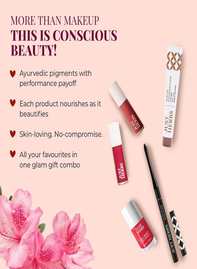 Just Herbs Naturally Chic Makeup Hamper | For Her | Makeup Gift Kit | Rakhi Gift - Kit of 5 + Chic Sling Bag - Image 3