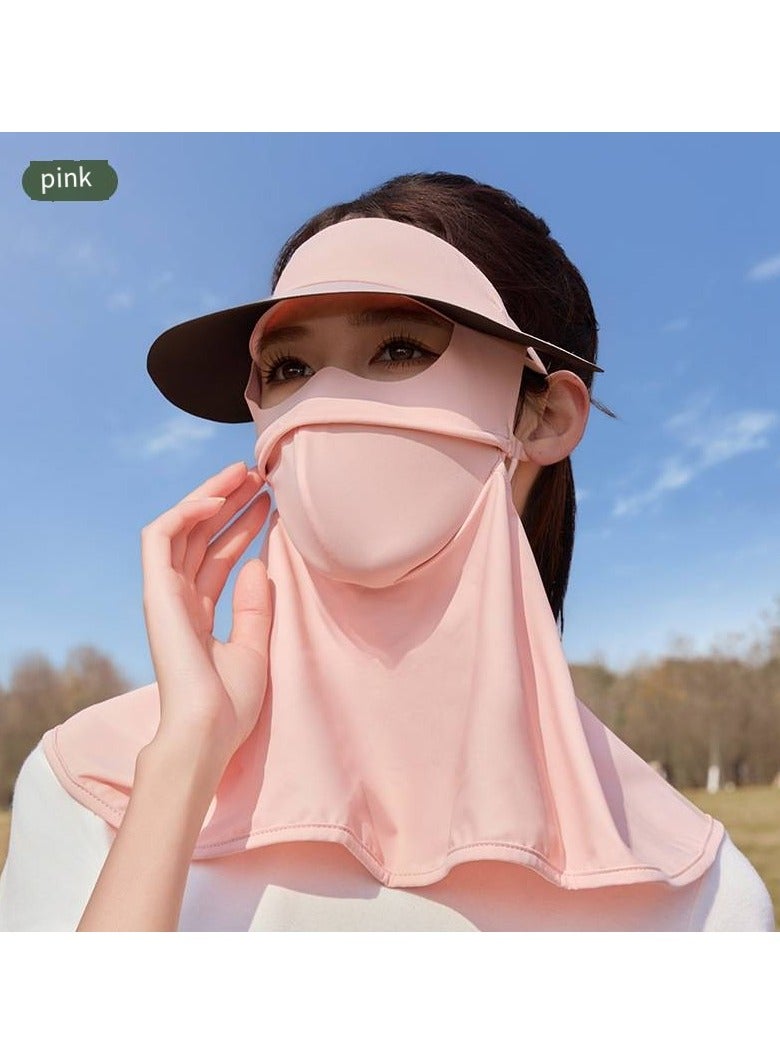 general Lce Silk Sun Protection Mask Face Cover Full Face Neck Outdoor Sunshade UV Protection