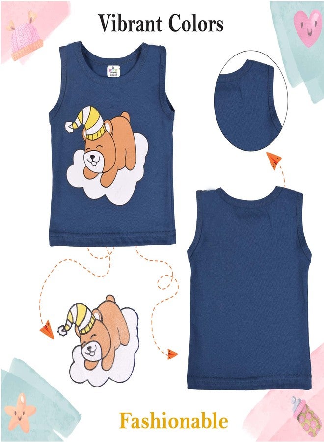 Kwitchy Unisex-Child Cotton Printed & T-Shirts Regular Fit Tees | Casual Tops | Sleeveless Vest | Summer Tshirt (Tshirts Only) (Pack of 3) (Multicolor-4, 2-3 Years) - Image 5