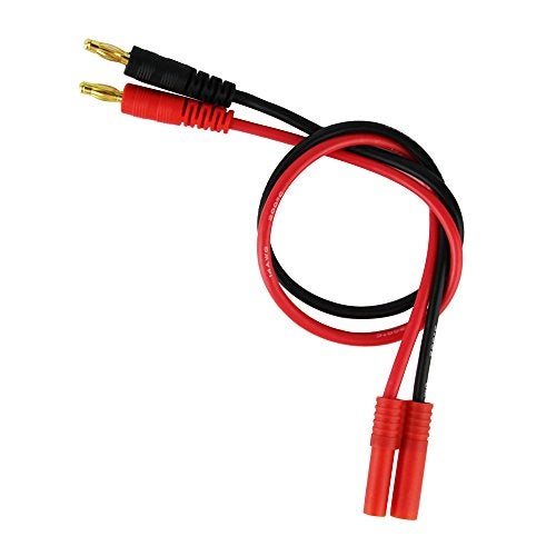 OliYin 2pcs HXT 4mm Charge Cable to 4.0mm Banana Connector Plug with 14awg 30cm 11.8inch Silicone Wire(Pack of 2) - Image 3