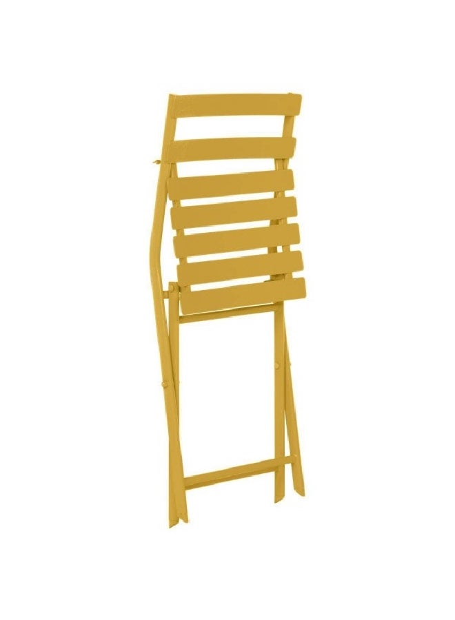 Hesperide Greensboro Weather Resistant Sturdy Folding Chair Yellow 81 x 51 x 42 cm 159242 - Image 2