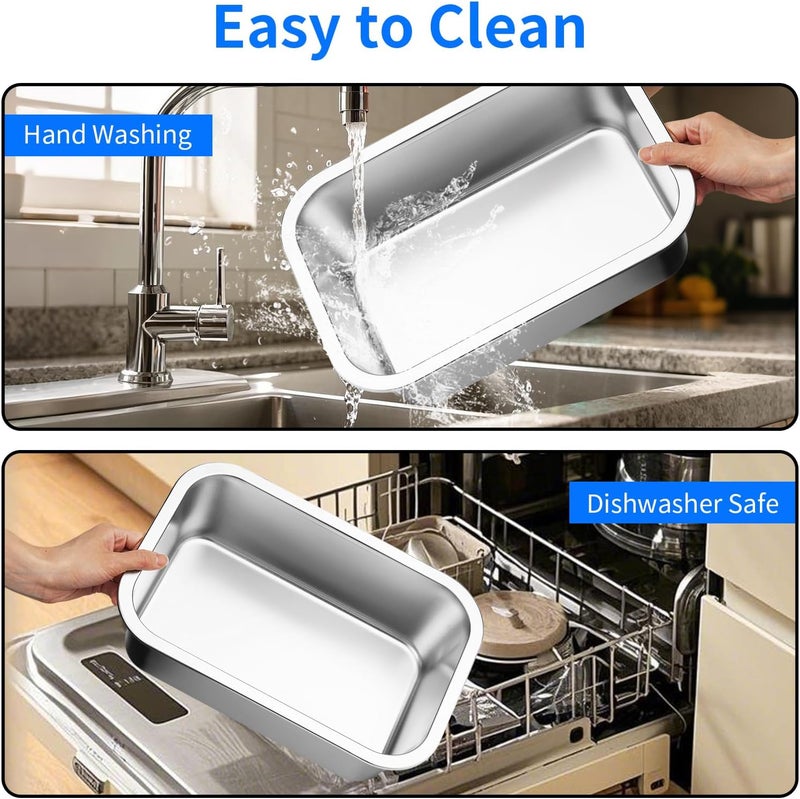 Ohtomber Stainless Steel Dog Bowls - 0.85 Gallons Large Metal Dog Water & Food Bowl No Spilling, High Capacity Water Trough Pet Dishes, Outdoor Feeder Food Plate for Medium Pet, Cat, Puppy - Image 5