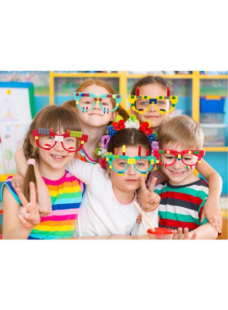 Excefore DIY Building Bricks Toys, Glasses Building Blocks Games for Kids Birthday Party Favor Block Theme Party Supplies - Image 3