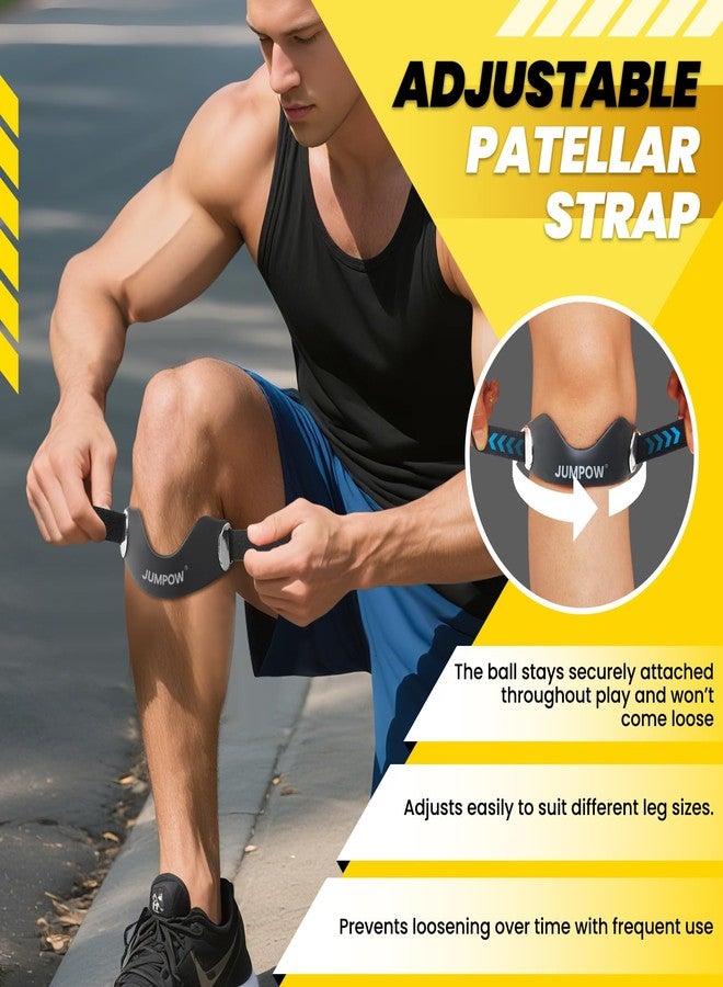 JUMPOW Silicone Patellar Tendon Support Strap - 2 Pack Adjustable Non-Slip Patella Band Stabilizer Knee Brace for Hiking, Running, Jumpers Knee, Tendonitis, Basketball, Squats, Black - Image 4