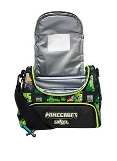 General Minecraft polyester thermal bag, children's shoulder bag handbag thermal crossbody bag, boy and girl large capacity bento bag  - Image 2