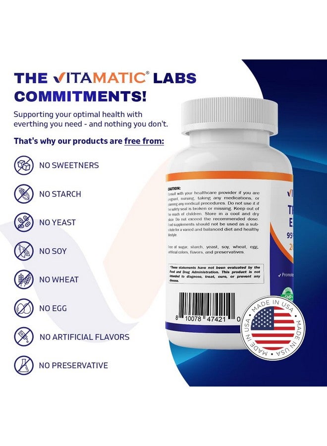 Vitamatic Tribulus Terrestris for Men - 2000 mg per Serving - 95% Saponins - 180 Vegetable Capsules - Made in The USA - Gluten Free & Non-GMO - Image 5