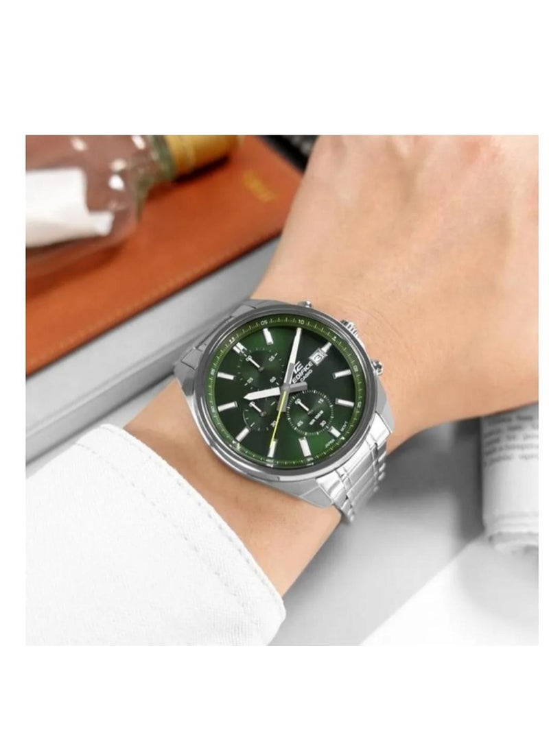 كاسيو ساعة كاسيو ايديفيس للرجال بسوار ستانلس ستيل فضي EFV-610D-3CVUDF - Image 4