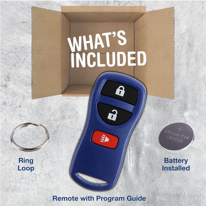 KeylessOption Keyless Entry Remote Control Car Key Fob Replacement for KBRASTU15, CWTWB1U733-Blue - Image 1