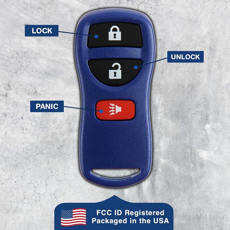 KeylessOption Keyless Entry Remote Control Car Key Fob Replacement for KBRASTU15, CWTWB1U733-Blue - Image 4