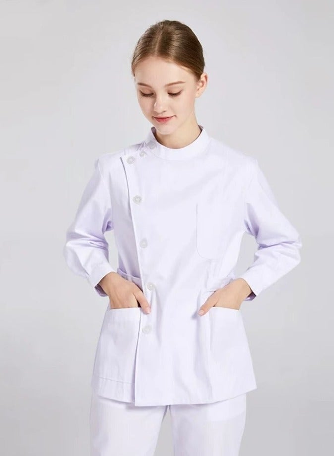 Gasin Medical scrubs, long-sleeved scrubs, women's scrubs, surgical gowns, white scrubs - Image 1
