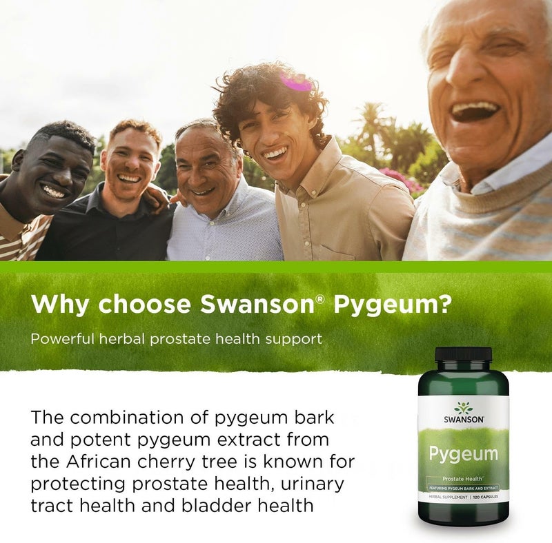 Swanson Pygeum  Herbal Supplement  Mens Health Supplement  120 Capsules Each 400 mg 3 Pack - Image 4