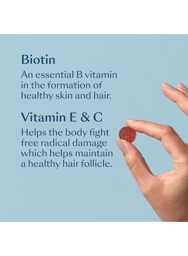 esalon Biotin Hair Gummies, Vegan Multivitamin, Cherry & Citrus Flavor, 60 Count, 30 Day Supply - Image 2