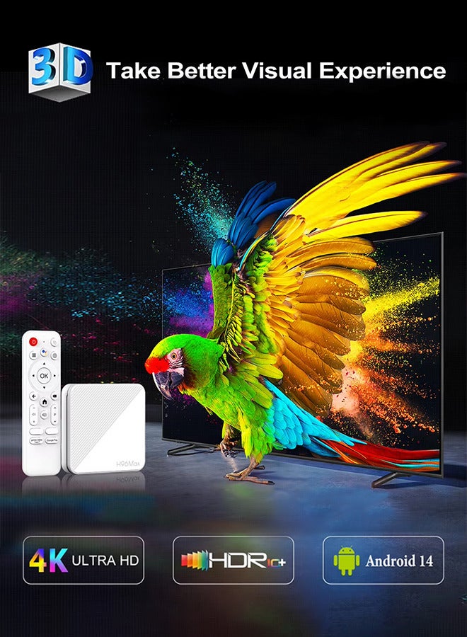 H96 Max 4K Ultra HD TV Box Android 14 with Dual WIFI6 Bluetooth Smart Set Top Box - Image 2