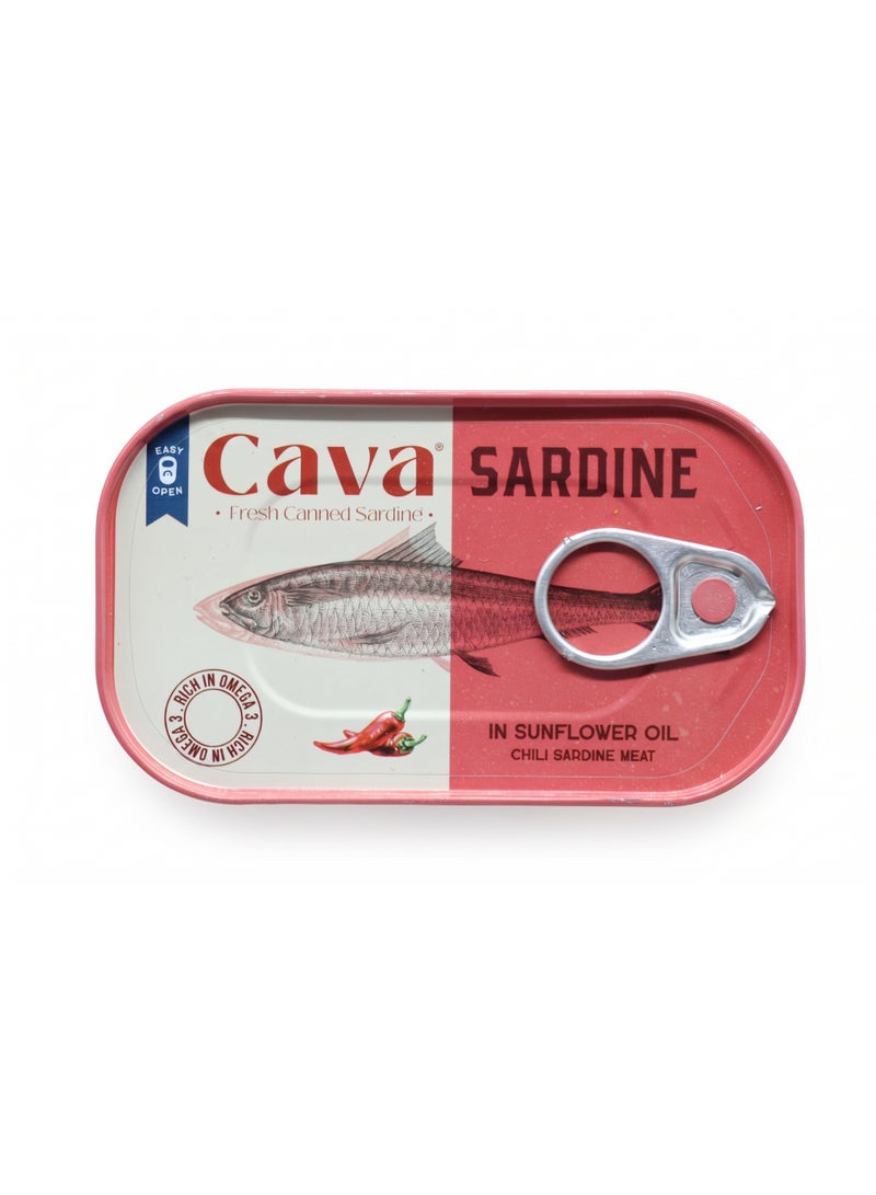 Moroccan Sardines in sunflower oil with Chili 125 grams