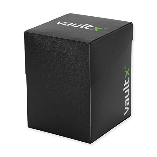 Vault X Trading Card Deck Box and 150 Black Card Sleeves, fits 100+ Sleeved Cards, Large Standard, Holder Storage Box, for MTG Commander Game, TCG (Black) - Image 3