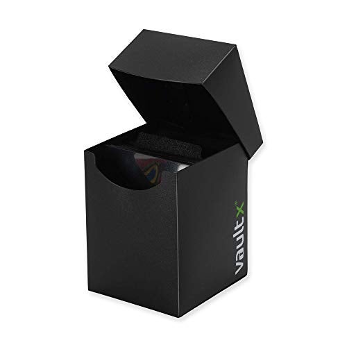 Vault X Trading Card Deck Box and 150 Black Card Sleeves, fits 100+ Sleeved Cards, Large Standard, Holder Storage Box, for MTG Commander Game, TCG (Black) - Image 4