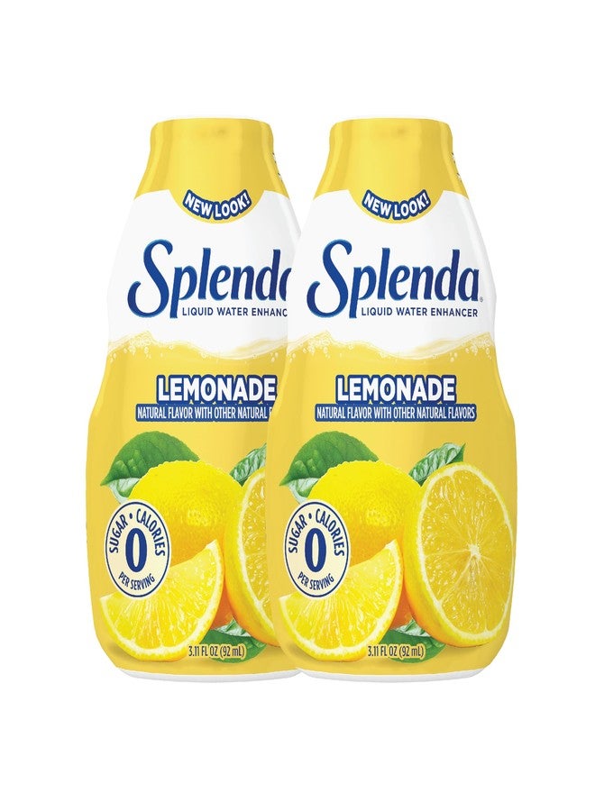 SPLENDA Liquid Water Enhancer Drops, Sugar Free, Zero Calorie, Natural Flavor, Concentrated Drink Mix, 3.11 Fl Oz Each Bottle (Lemonade, 2 Pack) - Image 1