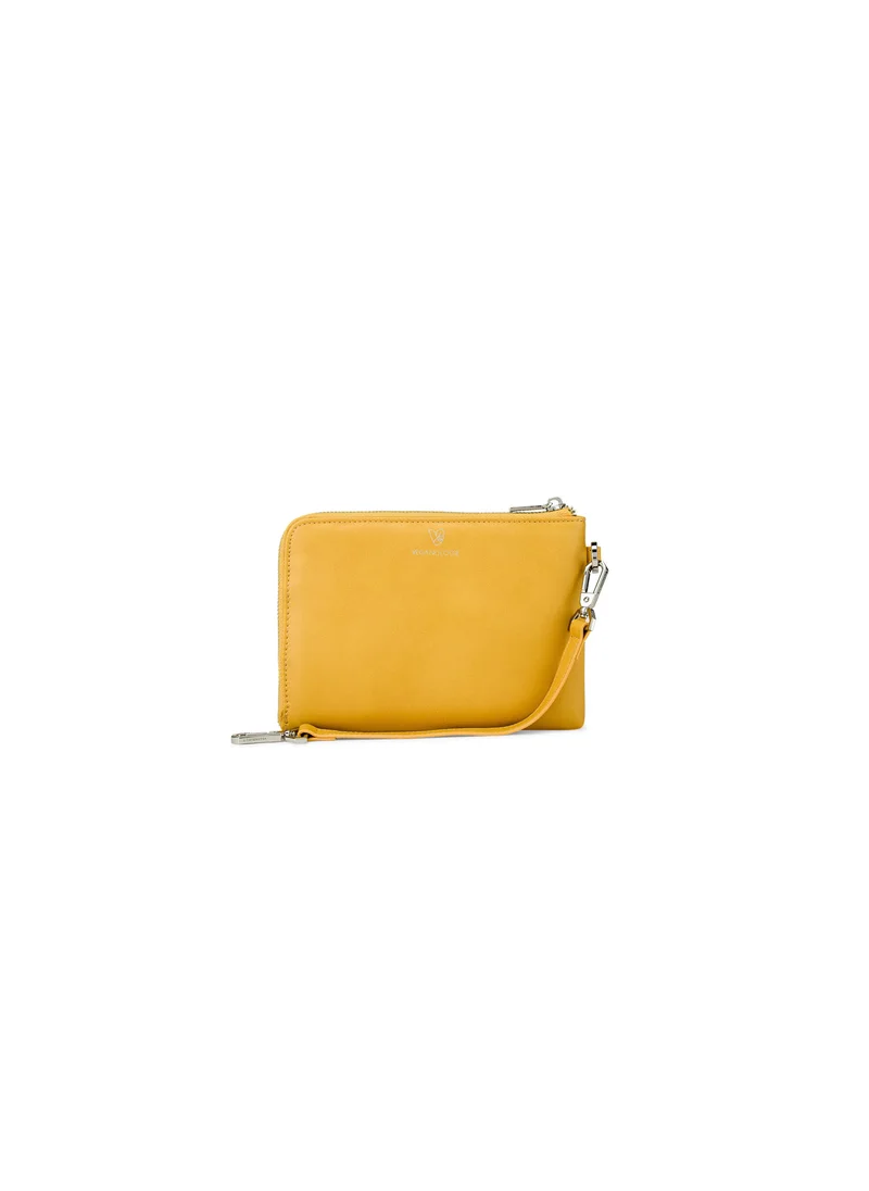 Veganologie Demi Small Pouch in Yellow Made From 7 Recycled Plastic Bottles