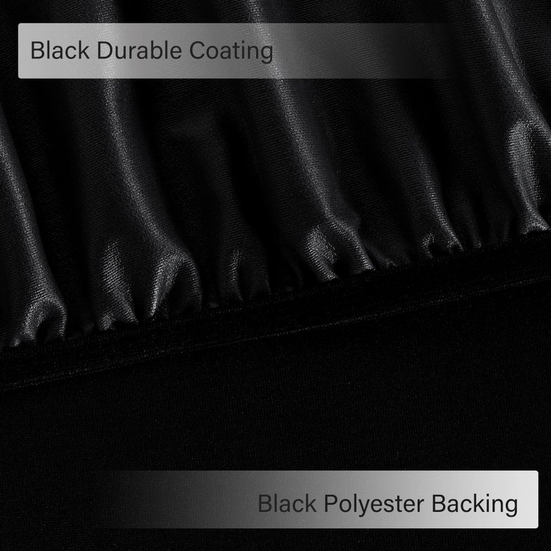 Obstal Fitted Round Table Cloth, Reversible Waterproof Stain Resistant Elastic Stretch Tablecloth, Wipe Clean Table Cover for Outdoor/Indoor Use, Fits Round Tables up to 40" - 44" Diameter, Black - Image 4