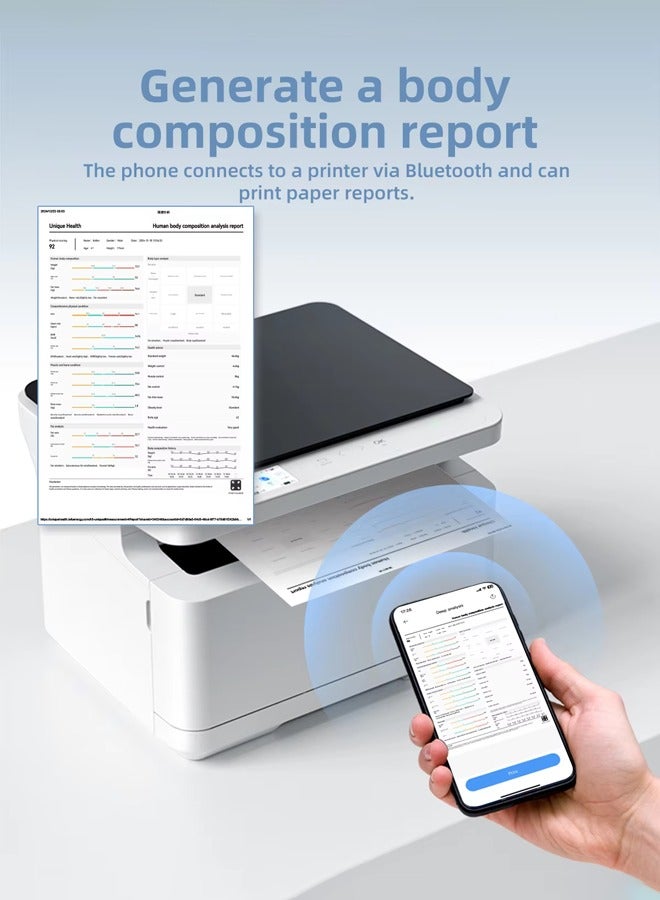 جوشبيرغ مقياس دهون الجسم بتقنية البلوتوث ، موازين وزن الحمام الرقمية الذكية مع شاشة عرض ملونة ، 25 محلل تكوين الجسم بما في ذلك مؤشر كتلة الجسم ، دهون الجسم ، العضلات ، العظام ومؤشر الدهون الحشوية ، تطبيقات مزامنة مراقب الصحة ، يدعم ربط 10 مستخدمين ، 22 لغة ، 50 جم / 0.1 رطل ، سي اف 632بل - Image 4