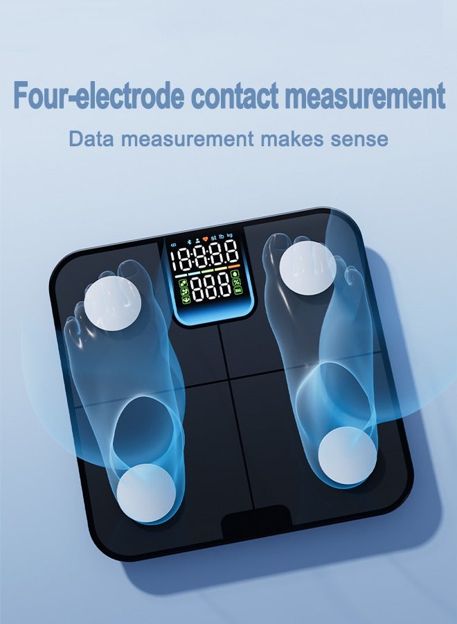جوشبيرغ مقياس دهون الجسم بتقنية البلوتوث ، موازين وزن الحمام الرقمية الذكية مع شاشة عرض ملونة ، 25 محلل تكوين الجسم بما في ذلك مؤشر كتلة الجسم ، دهون الجسم ، العضلات ، العظام ومؤشر الدهون الحشوية ، تطبيقات مزامنة مراقب الصحة ، يدعم ربط 10 مستخدمين ، 22 لغة ، 50 جم / 0.1 رطل ، سي اف 632بل - Image 5