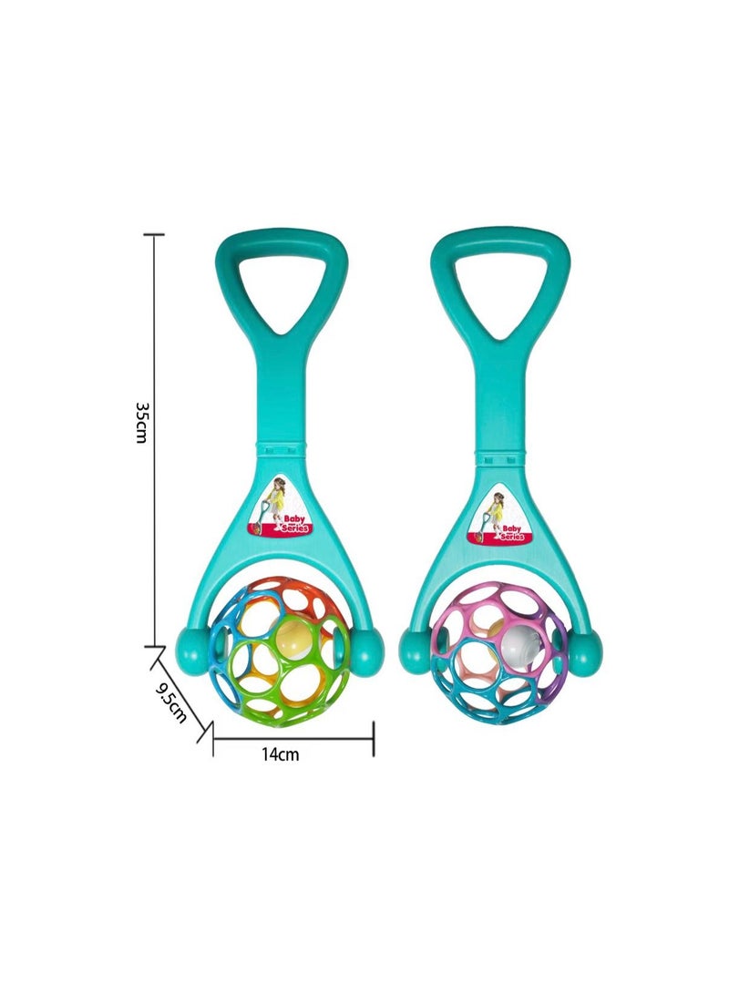 Toyland Baby Rolling Ball Push Rattle Toy – Colorful Handle Push Toy for Toddlers, Early Learning and Walking Support - Image 4