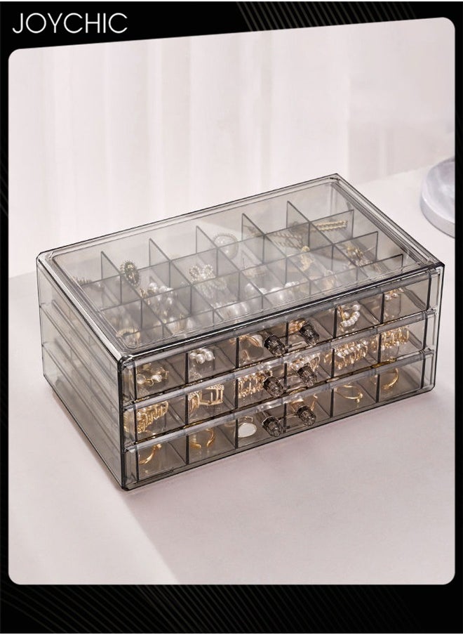 Joychic Multi-functional Jewelry Storage Boxes And Organizers for Women Girls Velvet Flannelette Earrings Rings Necklace Bracelets Jewelry Tray Storage Case  - Image 2