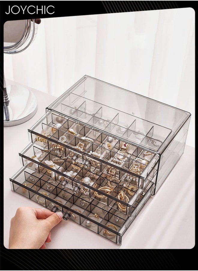 Joychic Multi-functional Jewelry Storage Boxes And Organizers for Women Girls Velvet Flannelette Earrings Rings Necklace Bracelets Jewelry Tray Storage Case  - Image 4